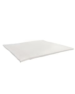 Mattress topper, double, memory foam, microfiber, white, 160x190x2+2 cm