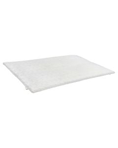 Mattress topper, double, pu foam, microfiber, white, 160x190x3 cm