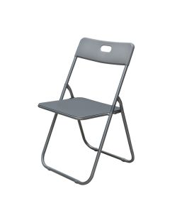 Karrige e palosshme, pvc, gri, 46x43xH78 cm