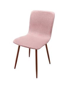 Dining chair, Scargill, velvet upholstery, metal legs, pink, 44x54xH87 cm