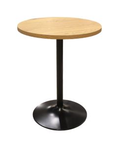 Dining table, Clift, mdf tabletop, metal legs, brown/black, 60x60xH75 cm