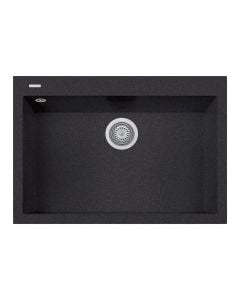Granite sink, One 95, 1 hole, black, 76x50x20 cm