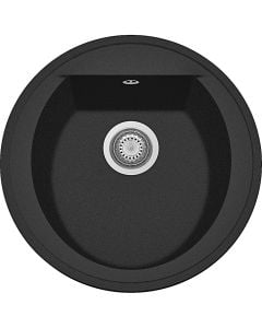 Granite sink, Naiky 42, circular, black, 51 cm
