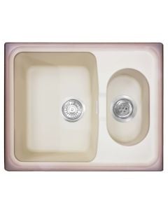 Granite sink, Roxana 66, 2 holes, brown, 61x50x20 cm