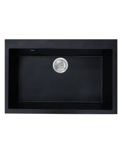 Granite sink, One 70, black/matt, 76 x50x20cm