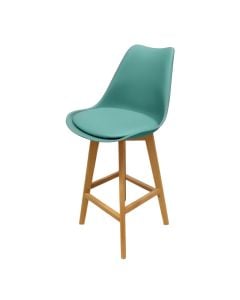 Bar chair, PU upholstery, wooden chair, green,  58x48x105 cm
