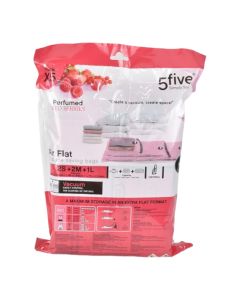Packaging bag set, with vacuum, 5 pieces, 2S-2M- 1L, polyethylene