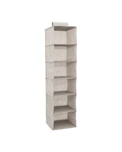 Organizer shelf, Orga, PP/polyester/cotton, gray, 30x30xH120 cm