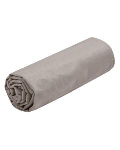 Bed linen, Eden, double, cotton, light gray, 180x200+30 cm (with elastic)