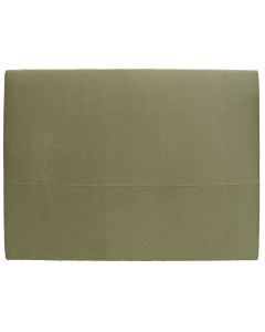 Headboard, textile upholstery, plastic legs, green/olive, 160x122 cm