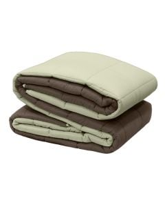 Quilt, double, cotton, grey/mente, 220x240 cm, 150 gr/m²