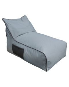 Pouffe, polyester, water resistant, polystyrene foam, light grey, 110x70xH35 cm, 310 gr/m2