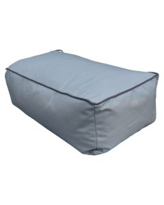Pouffe, polyester, water resistant, polystyrene foam, light grey, 70x50xH30 cm, 310 gr/m2