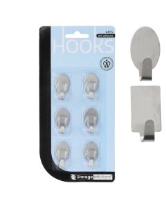Clothes hanger set, 6 pieces, stainless steel, different