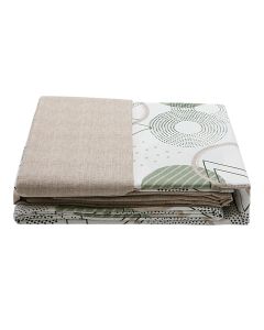 HomeLife bedlinen set, double, 20% polyester/ 80%cotton, brown/green, 240x240cm; 160x190 cm; 50x80 cm (x2)