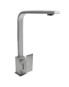 Sink mixer, Dishidun, bronxe, square, silver matt, flexible pipes 1/2"