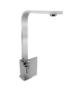 Sink mixer, Dishidun, bronxe, square, silver, flexible pipes 1/2"