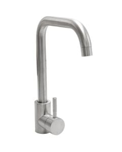 Sink mixer, Dishidun, bronxe, arched, silver, flexible pipes 1/2"