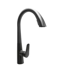 Sink mixer, Swlveling, bronxe, extraxable, silver matt, flexible pipes 1/2"