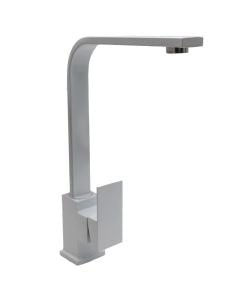 Sink mixer, Dishidun, bronxe, square, white, flexible pipes 1/2"