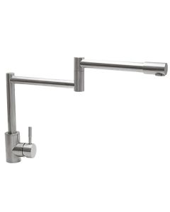 Sink mixer, Dishidun, bronxe, foldable, silver matt, flexible pipes 1/2"