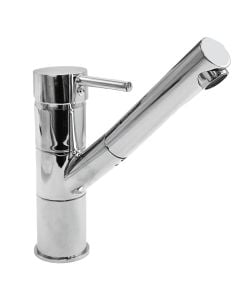 Sink mixer, Coop, bronxe, extraxable, silver, flexible pipes 1/2"