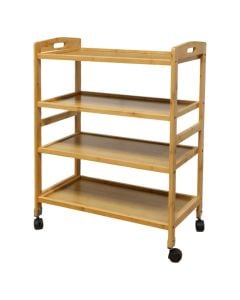 Multifuncional shelf ''Hinamori'', 4 shelves, wooden, brown, 60x30xH82 cm