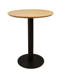 Bar table, Stensele, round, bamboo, natural/black, Ø60xH74.5 cm