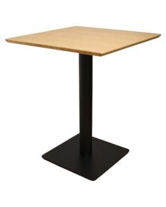 Bar table, Norberg, square, bamboo, natural/black, Ø60xH74.5 cm