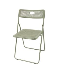 Folding chair, metal structure, polypropylene seat, green, 46x45xH78 cm