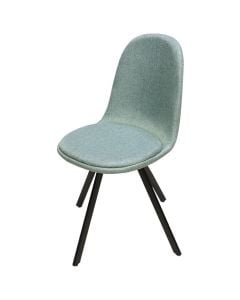Dining chair, Stein, textile seat, metal legs, green, 53x44xH82.5 cm