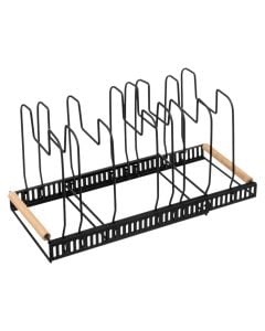 Kitchen organiser, metal, black, 58x18xH21 cm