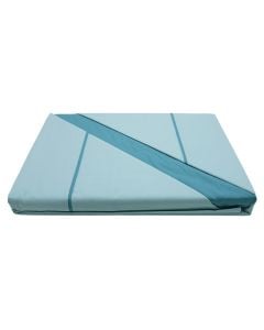 Bedlinen set, double, cotton, turquaz/mint, 240x240 cm; 160x190+25 cm; 50x80 cm (x2)