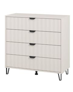 Cabinet, Brest 4F, melamine, white, 93x40xH90 cm
