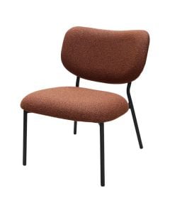 Relax chair, metal structure, textile upholstery, terracotta, 57x68xH72.5 cm