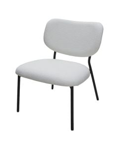 Relax chair, metal structure, textile upholstery, white, 57x68xH72.5 cm