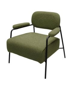 Relax chair, metal structure, textile upholstery, green, 71.5x76.5xH75 cm