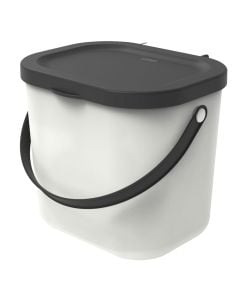 Beach and laundry bag  "Albula" in plastic color white, Capacity 6 l, Dimensions: 20.8x20xH23.5 cm