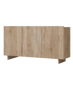 Wall cabinet, melamine, with 3 doors, sonoma, 150x40xH76 cm