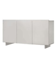 Wall cabinet, melamine, with 3 doors, white, 150x40xH76 cm
