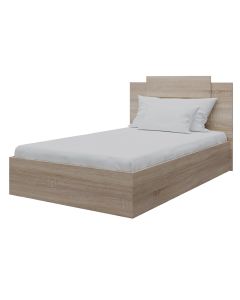 Bed, melamine, sonoma, 120x205xH106 cm (110x200 cm)