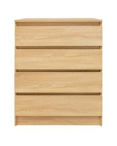 Cabinet, melamine, with 4 drawers, sonoma, 76x46xH92 cm