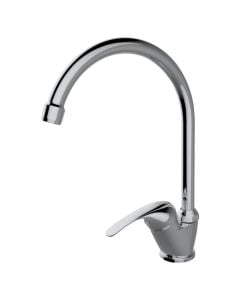 Sink mixer, ''Fast'', bronze material, silver color, chrome finish, height, H: 28.15 cm