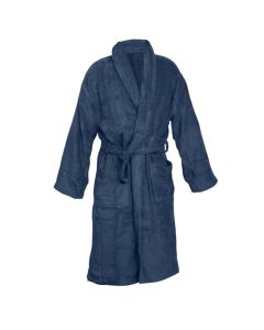 Bathrobe, cotton, blue, 350 gsm
