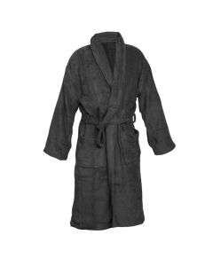 Bathrobe, cotton, grey, 350 gsm