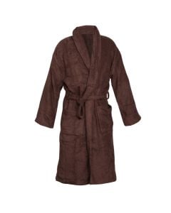 Bathrobe, cotton, brown, 350 gsm