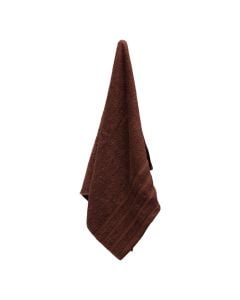 Face towel, cotton, brown, 50x90 cm, 450 gr/m²