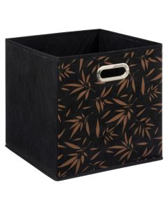 Storage box ''Mix n Modul'' in black color polypropylene material. Dimensions, H : 31 cm, W : 31 cm, L : 31 cm.