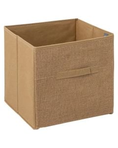 Storage box ''Mix n Modul'' in beige color fabric material. Dimensions, H : 31 cm, W : 31 cm, L : 31 cm.