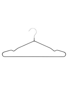 Clothes hangers ''Hang'Up'' in black PVC material, 5 pieces. Dimensions, H: 18.5 cm, L: 40.5 cm